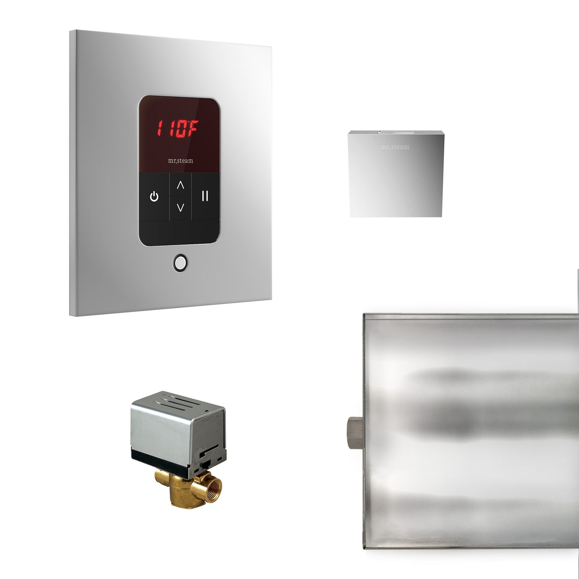 Mr Steam Basic Butler Steam Shower Control Package with iTempo Control and Aroma Designer SteamHead