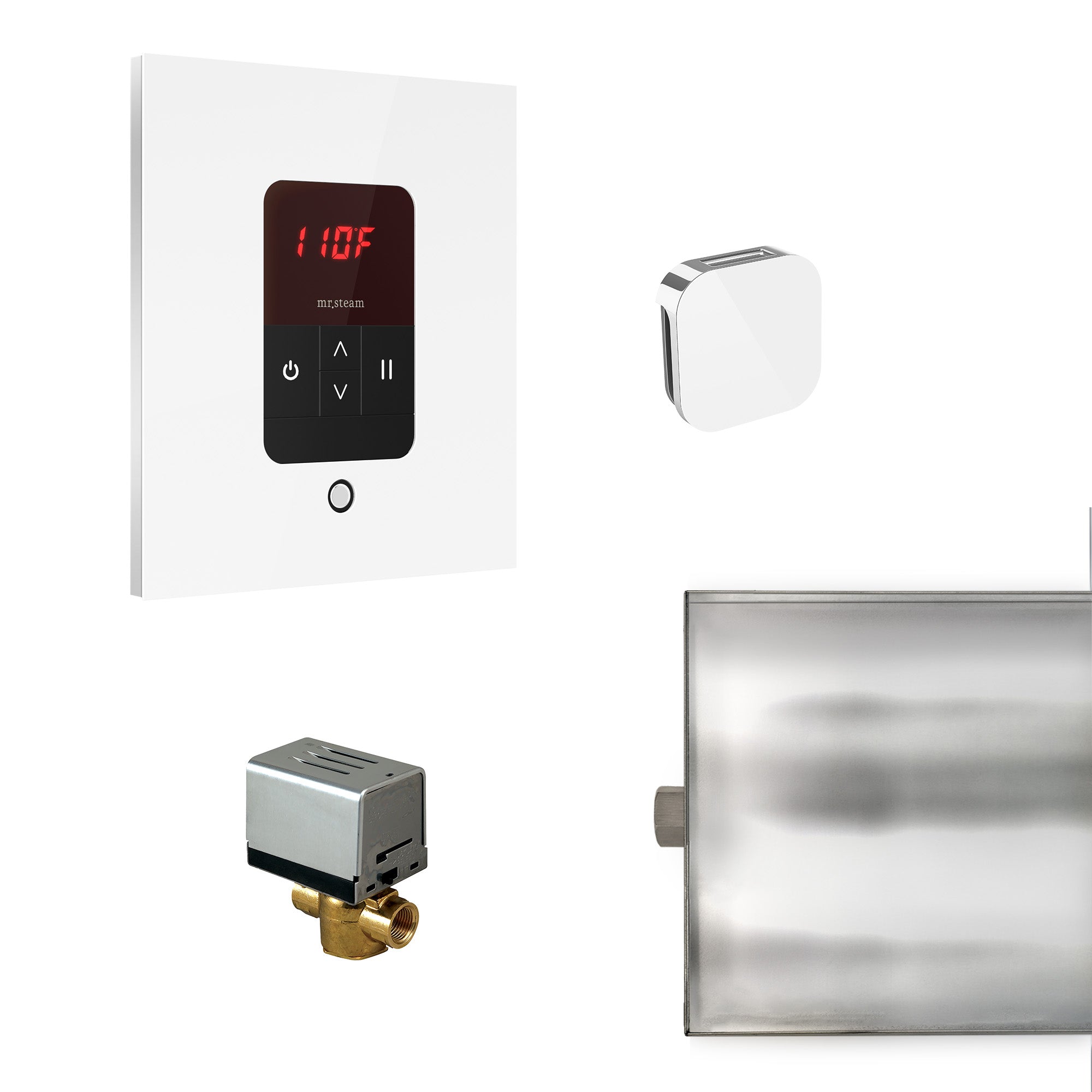Mr Steam Basic Butler Steam Shower Control Package with iTempo Control and Aroma Designer SteamHead