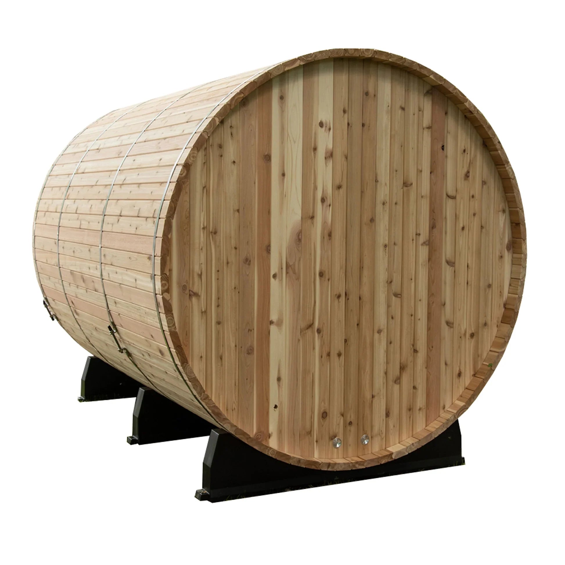 Almost Heaven Princeton 6 Person Classic Barrel Sauna Rustic Cedar,Onyx - Stained Southern Pine Almost Heaven Sauna Barrel_Canopy_Charleston_Back_View_1_1_2563fdf7-76ce-4a28-a767-e1738cbfde1c.webp