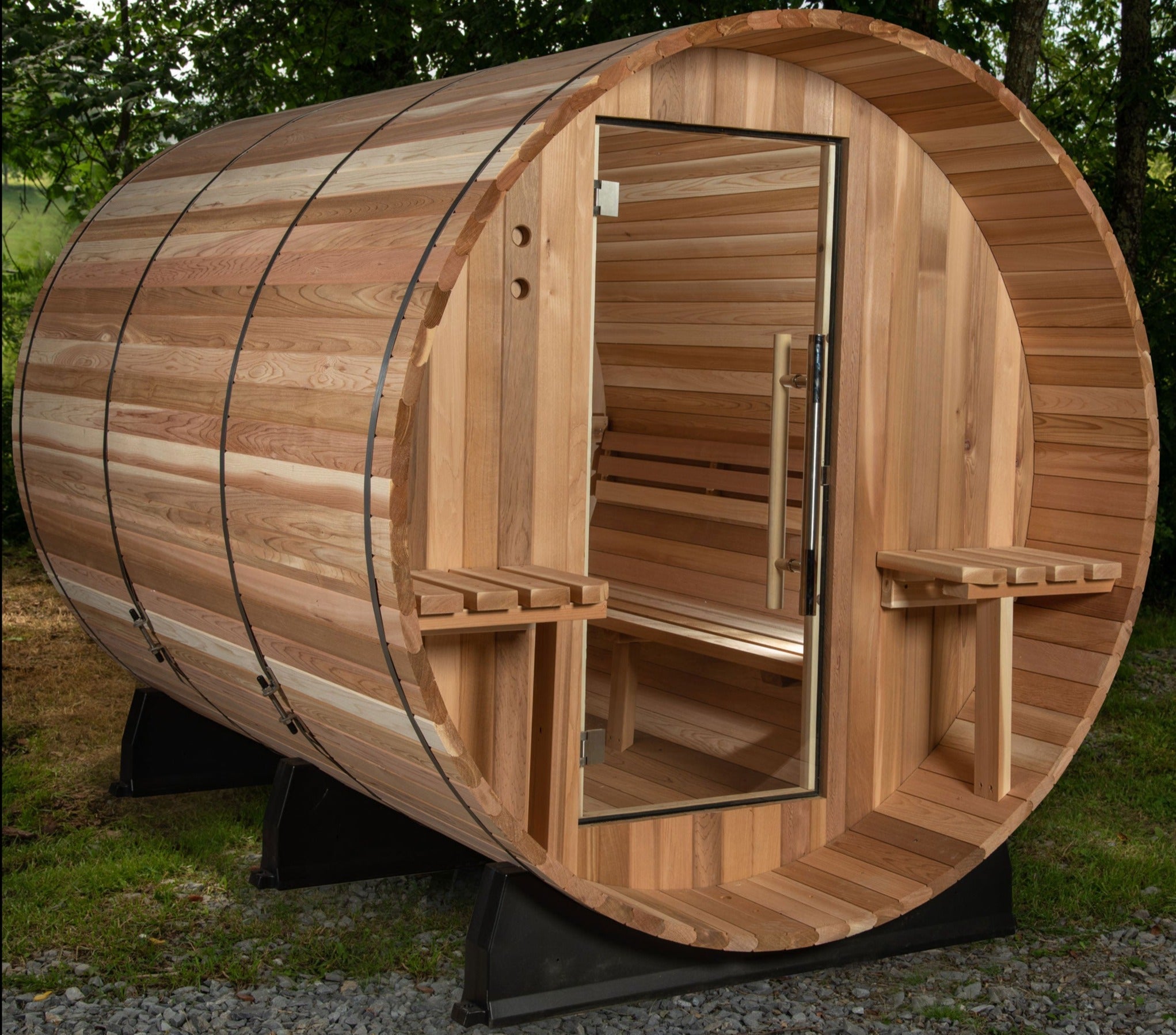 Almost Heaven Huntington 6 Person Canopy Barrel Sauna - photo 2