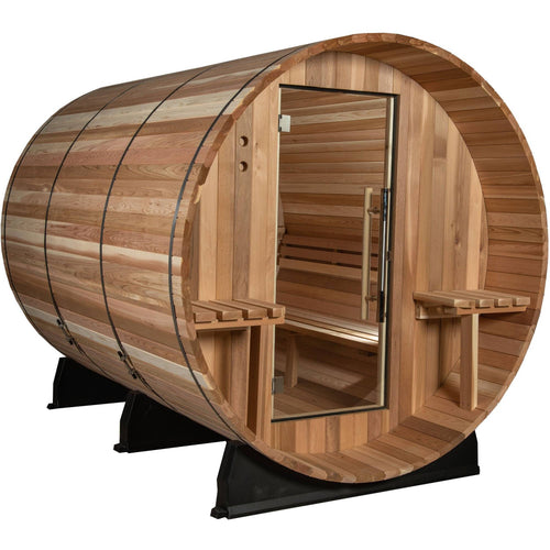 Almost Heaven Huntington 6 Person Canopy Barrel Sauna Rustic Cedar Almost Heaven Sauna Barrel_Canopy_Huntington_Glass_Door_white_bg_1024x1024_2x_0238016a-ed92-4192-8b9c-da074542ff16.jpg