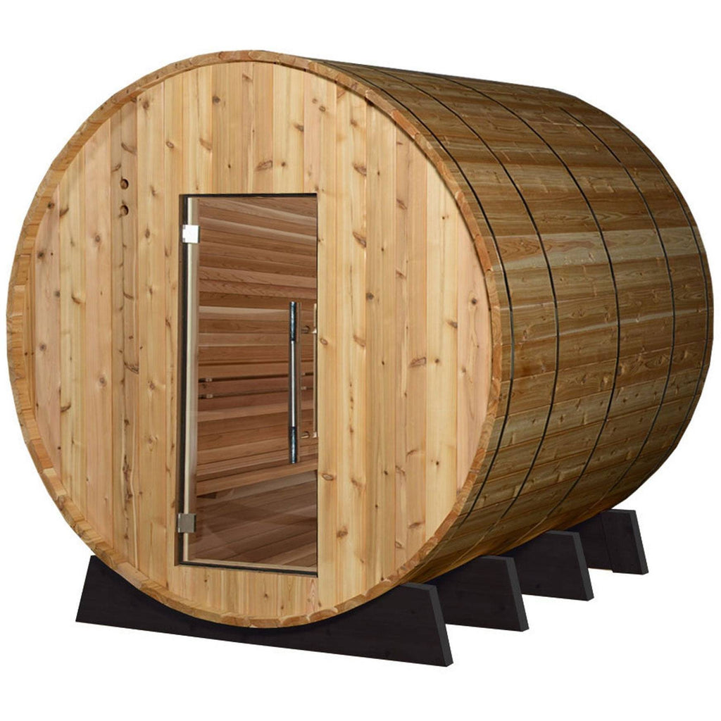 Almost Heaven Lewisburg 6 Person Classic Barrel Sauna Rustic Cedar Almost Heaven Sauna Barrel_Classic_Lewisburg_glass_1024x1024_2x_e99bba76-76e2-4e28-aeea-e341b2e2a90c.jpg