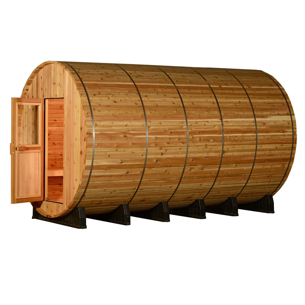 Almost Heaven Saunas Shenandoah 6 Person Barrel Sauna with Changing Room Rustic Cedar,Onyx - Stained Southern Pine Almost Heaven Sauna Barrel_Detail_Shenendoah_Right_side_1024x1024_2x_904b3563-2919-4bf0-a798-e28704ca40e9.jpg