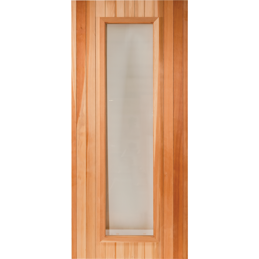 Finnish Sauna Builders Cedar Sauna ADA Door 3' x 6' with a Clear 16"x60" Tempered Thermo Glass Finnish Sauna Builders Cedar-ADA-1.png