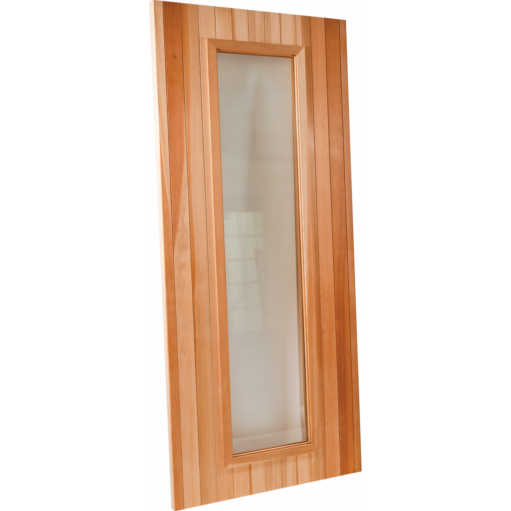 Finnish Sauna Builders Cedar Sauna ADA Door 3' x 6' with a Clear 16"x60" Tempered Thermo Glass Finnish Sauna Builders Cedar-ADA-2.png