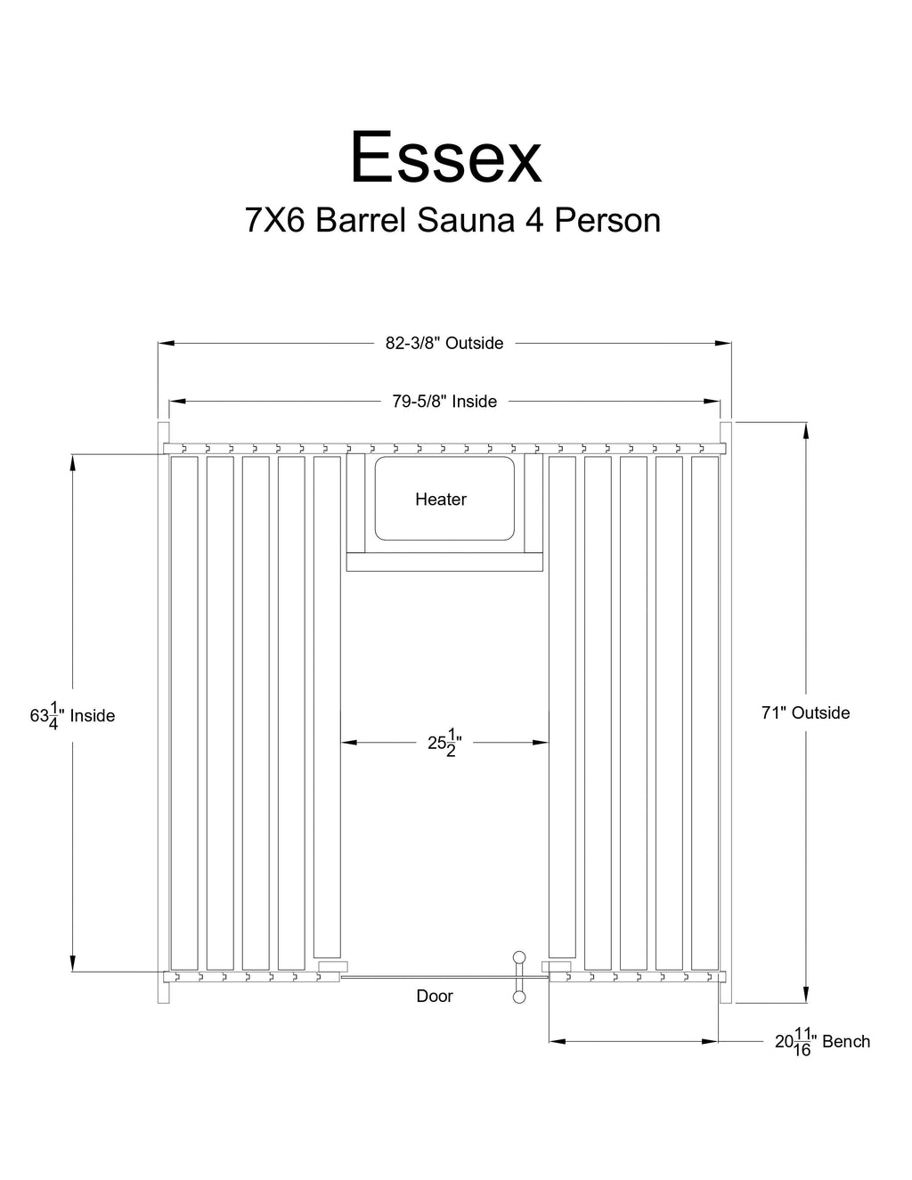 Almost Heaven Essex 4 Person Classic Barrel Sauna - photo 8