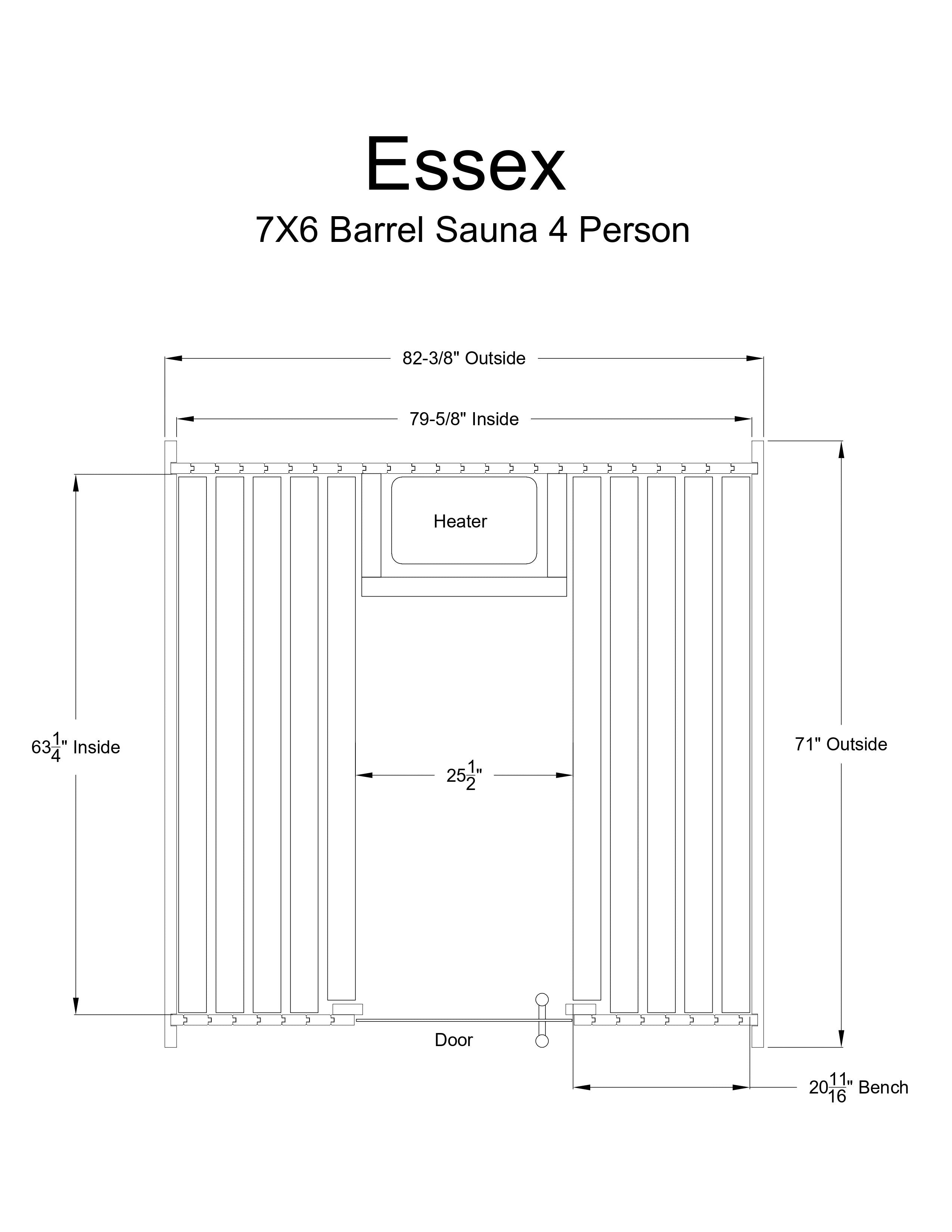 Almost Heaven Essex 4 Person Classic Barrel Sauna - photo 8