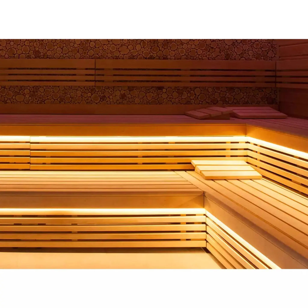 Finnish Sauna Builders LED Sauna Neon Light Kit - 16.4ft - 3000 Kelvin Single Strip - Radio Frequency Control,Dual Strip - Radio Frequency Control,Single Strip - WiFi + Alexa + Google Home,Dual Strip - WiFi + Alexa + Google Home Finnish Sauna Builders Fin