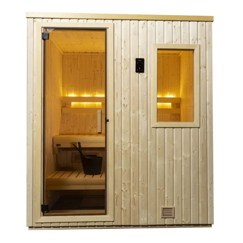 Finnleo NorthStar Indoor Sauna NSI-44 (48x48x80), Piccolo Mini 1.7 kW, floor included,NSI-44 (48x48x80), Piccolo Mini 2.2 kW, floor included,NSI-46 (48x72x84), Designer SL2 4.5 kW, 1 window,NSI-56 (60x72x84), Designer SL2 6.0 kW, 1 window,NSI-57 (60x84x84