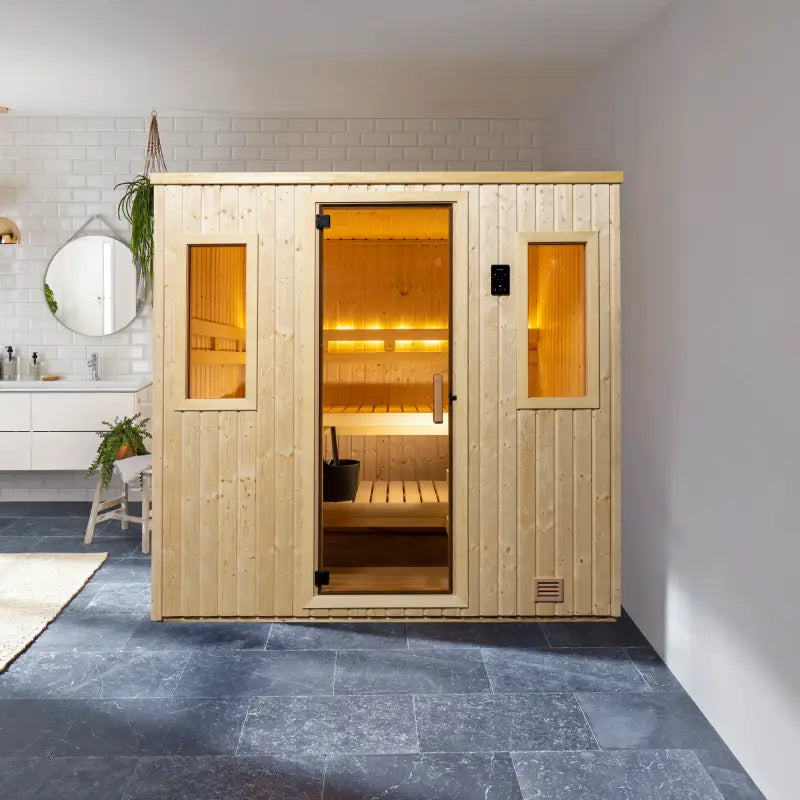 Finnleo NorthStar Indoor Sauna NSI-57 (60x84x84), Designer SL2 6.0 kW, 2 windows Finnleo FinnleoNorthStar57IndoorSauna00.webp