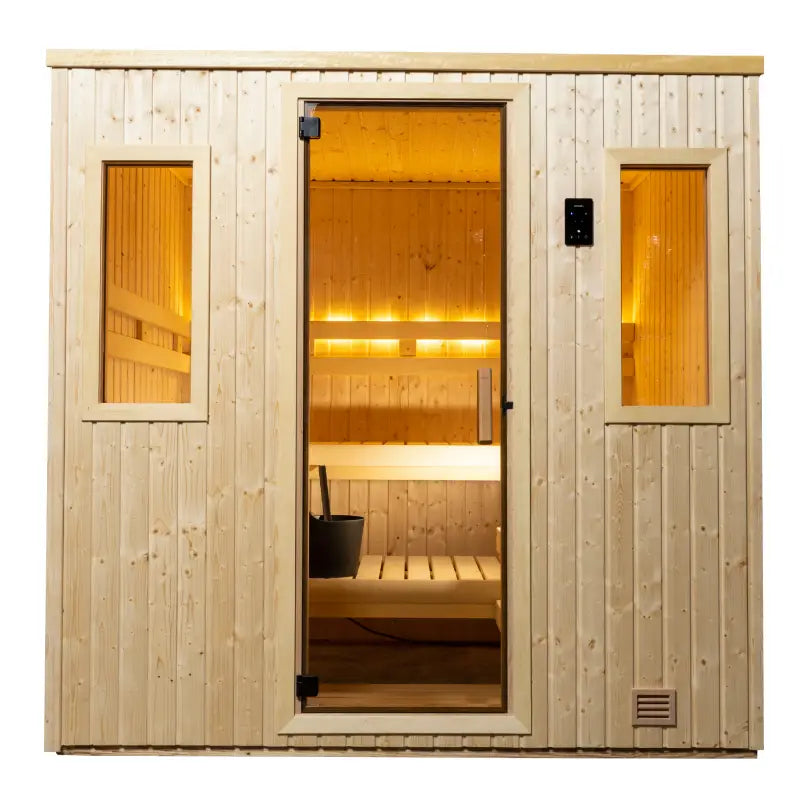Finnleo NorthStar Indoor Sauna NSI-44 (48x48x80), Piccolo Mini 1.7 kW, floor included,NSI-44 (48x48x80), Piccolo Mini 2.2 kW, floor included,NSI-46 (48x72x84), Designer SL2 4.5 kW, 1 window,NSI-56 (60x72x84), Designer SL2 6.0 kW, 1 window,NSI-57 (60x84x84