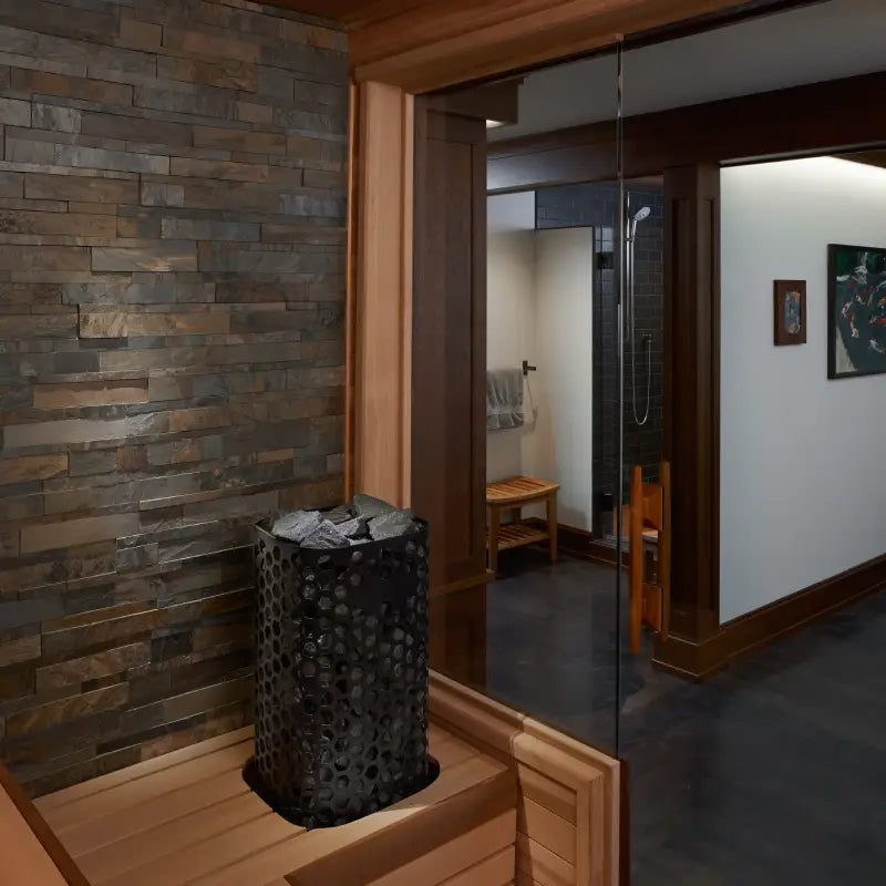 Finnleo Stone, Charcoal, 6'x24', decorative wall stone for behind heaters (price per each)