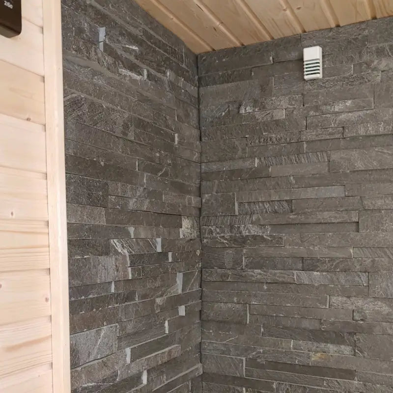 Finnleo Stone, Charcoal, 6'x24', decorative wall stone for behind heaters (price per each)