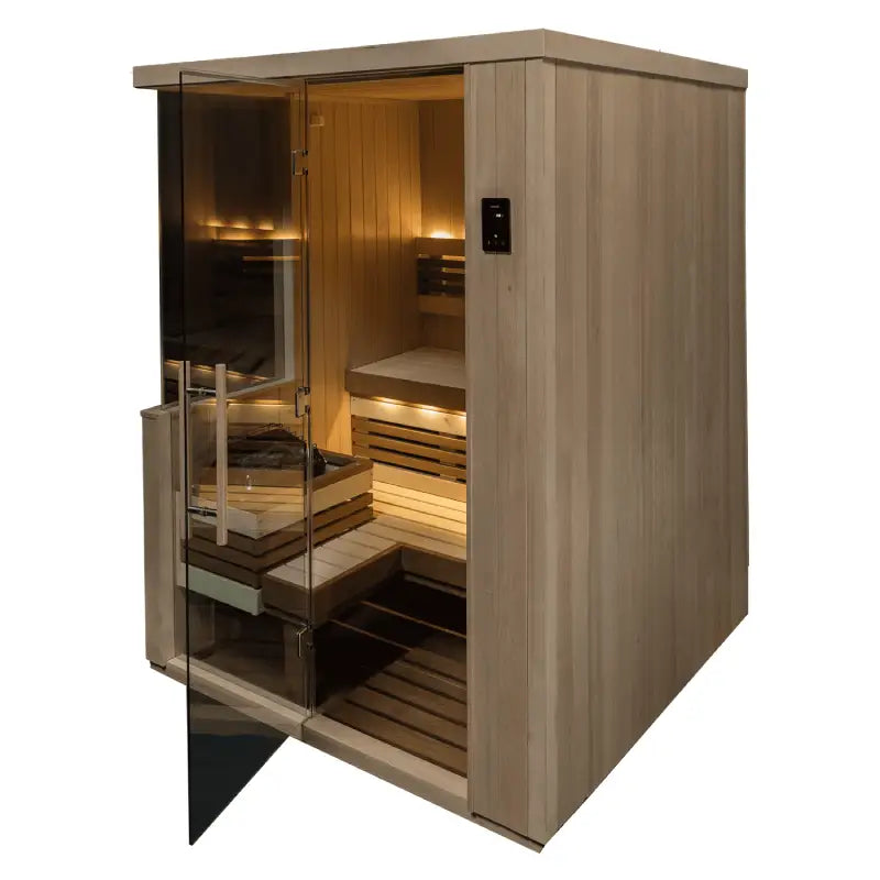 Finnleo Designer Series Sauna Room Solace / Door Hinge Left,Solace / Door Hinge Right,Twilight / Door Hinge Left,Twilight / Door Hinge Right,Vita II / Door Hinge Left,Vita II / Door Hinge Right,Centurion / Door Hinge Left,Centurion / Door Hinge Right Finnleo FinnleoVitaIIDesignerSaunaRoom01.webp