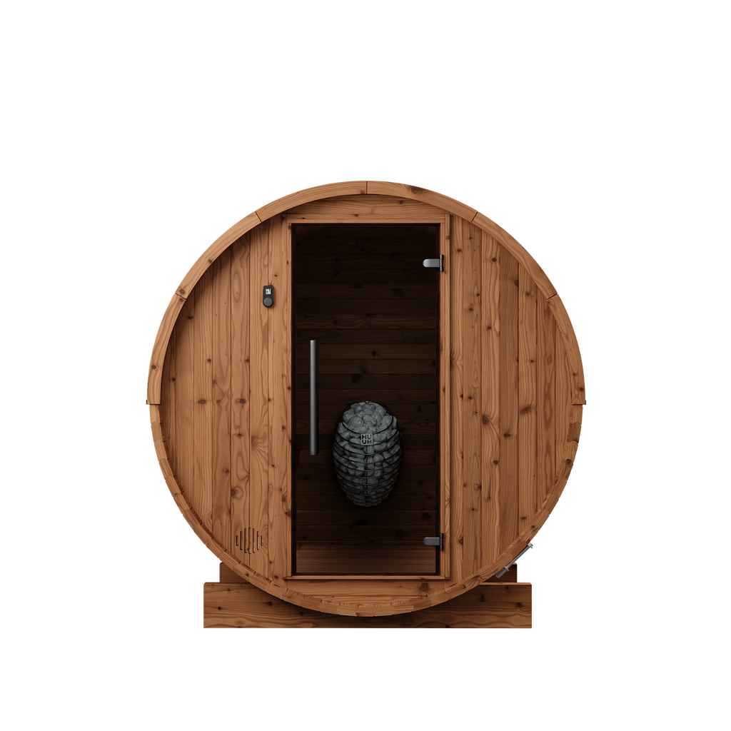 Thermory 6 Person Barrel Sauna No 51 DIY Kit Thermally Modified Spruce Thermory Front_25d166e9-6e7c-420f-bfed-844b19f1e61a.png