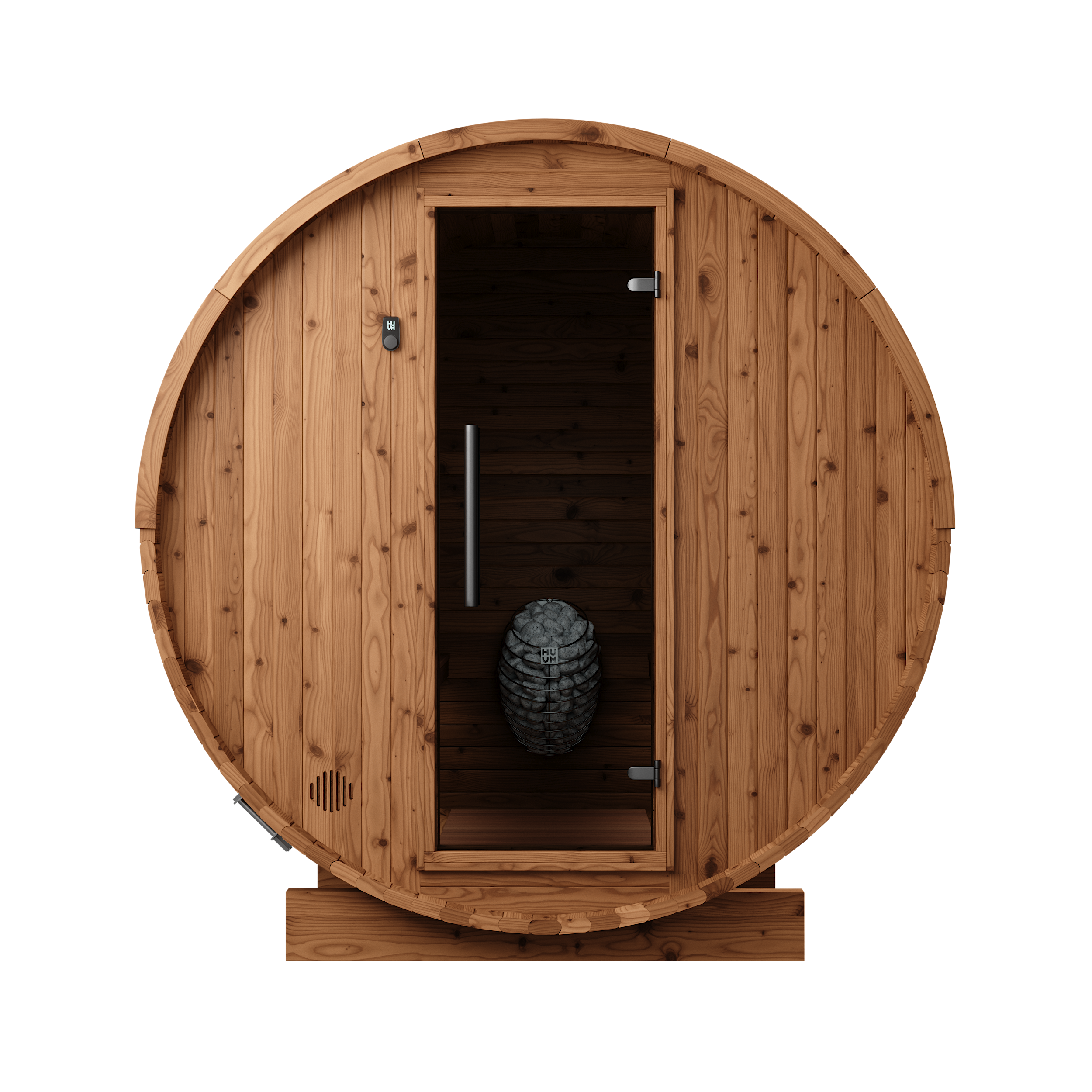 Thermory 6 Person Barrel Sauna No 63 DIY Kit Thermally Modified Spruce Thermory Front_892f1890-f99c-4373-bcff-004aa4d8f285.png