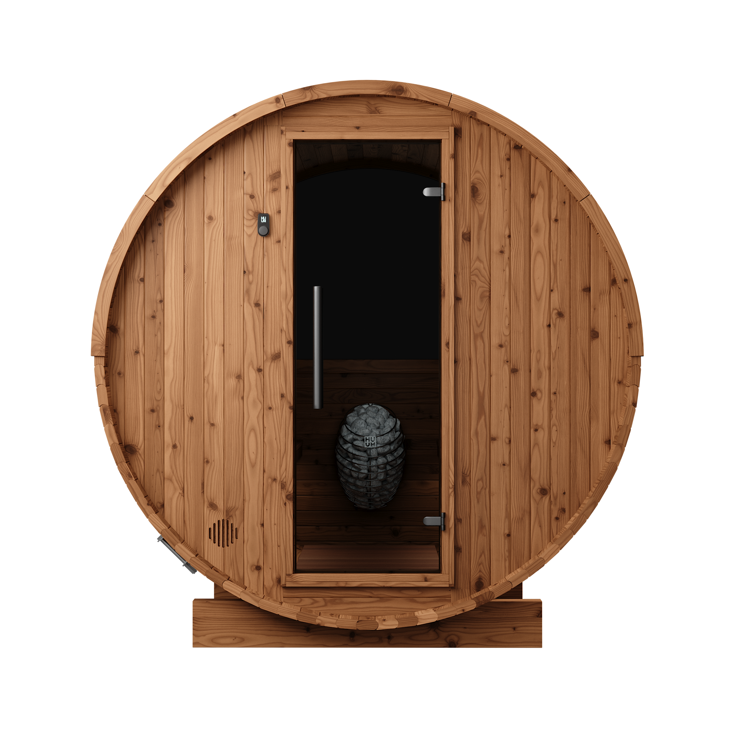 Thermory 6 Person Barrel Sauna No 62 DIY Kit with Window Thermally Modified Spruce,Thermally Modified Spruce - Ignite Thermory Front_a4b00942-7a5c-49b5-984d-a89a54890e32.png
