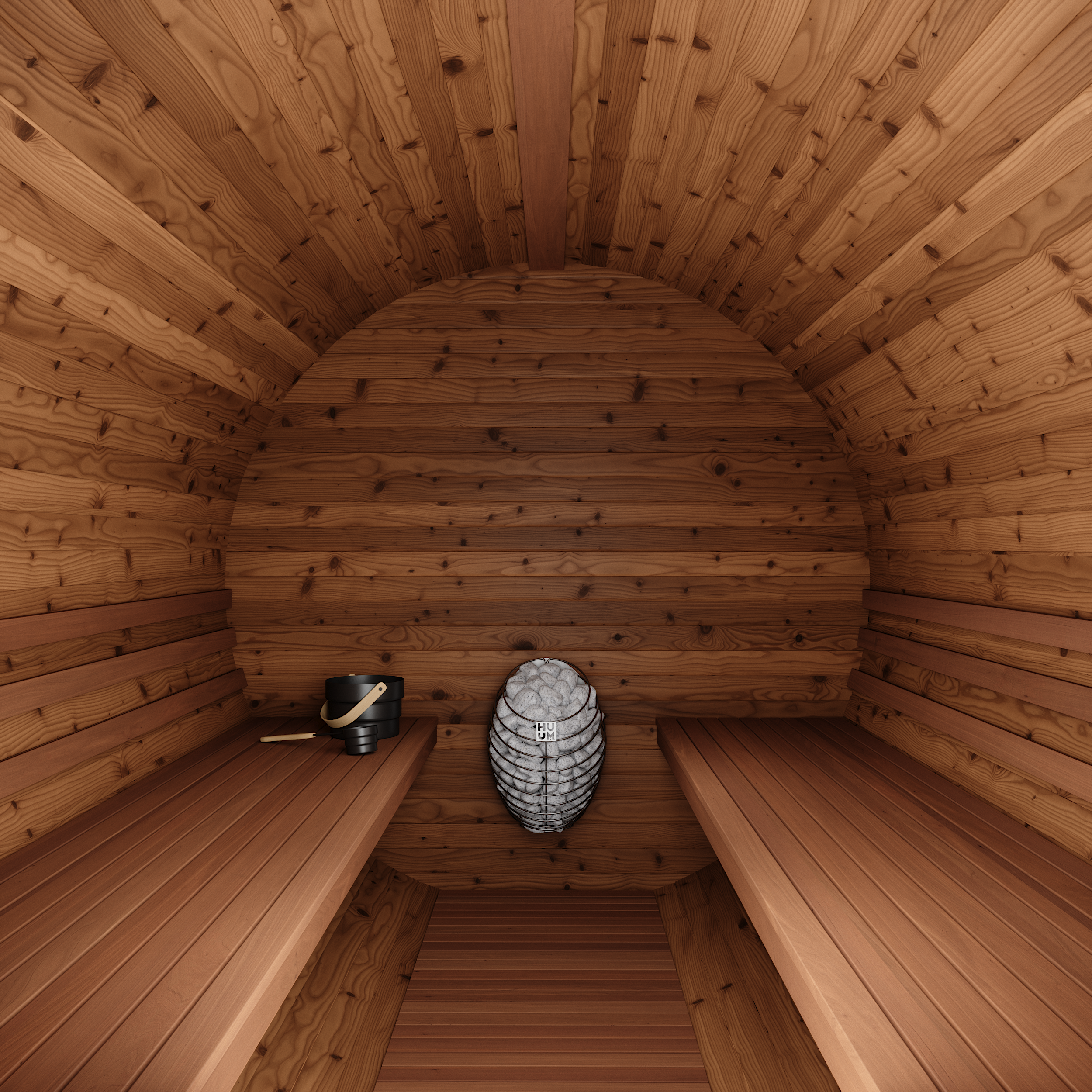 Thermory 8 Person Barrel Sauna No 85 DIY Kit Thermally Modified Spruce Thermory Front_indoor_c5c7e52b-44dc-4a0d-bf06-929785c58037.png