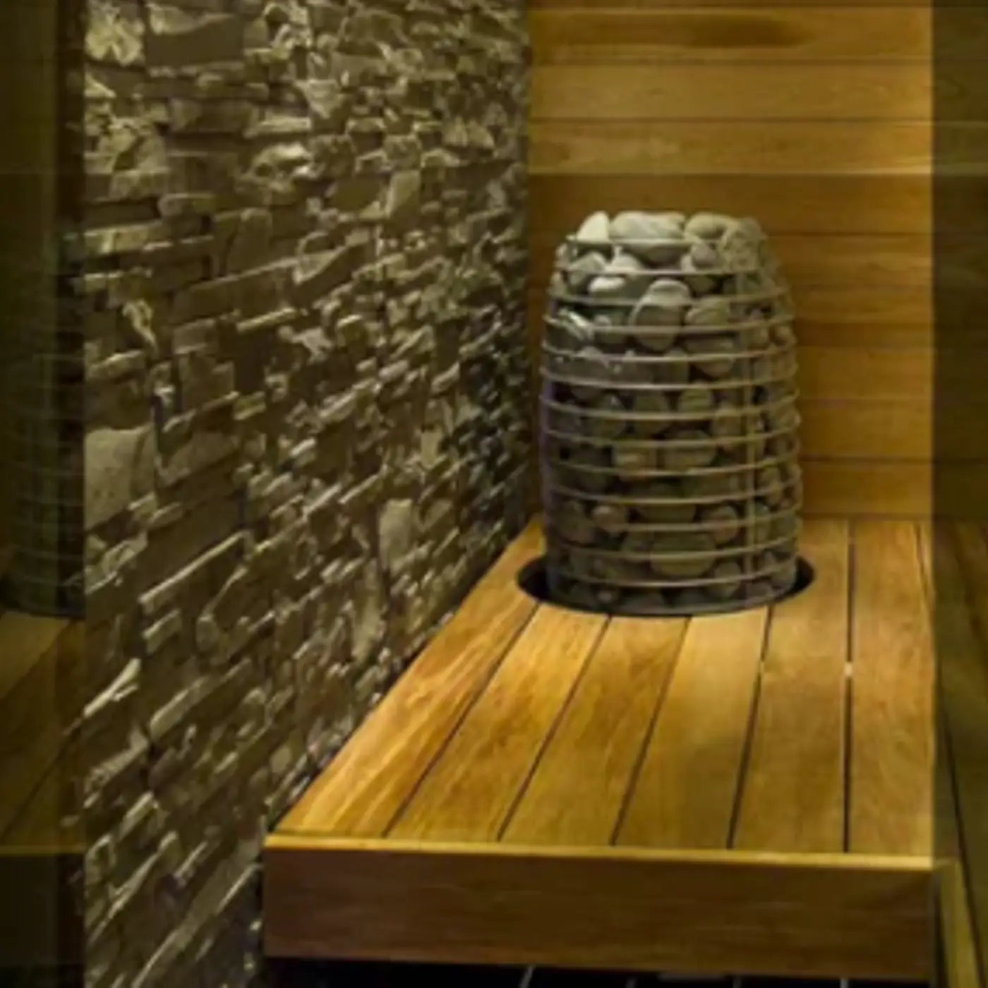 HUUM Hive Mini 9KW Ultimate Package with Heater, Stones, Air Tunnel, Safety Railing, and UKU Black Wifi Control