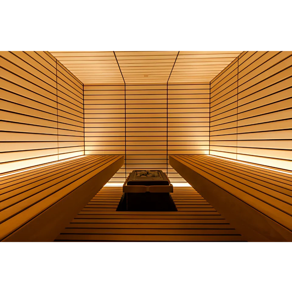 Harvia Lindea View Luxury 4-6 Person | Thermo Wood Reversible Sauna | With Virta 9KW Heater