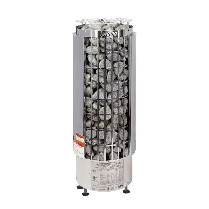 Harvia Cilindro PC60E Stainless Steel 6KW Sauna Heater (141-294CF) Cilindro Just Heater / 240V 1-Phase,Cilindro Heater + Control + Stones / 240V 1-Phase,Cilindro Heater + Control + Stones + Fenix Upgrade / 240V 1-Phase Harvia Harvia_Cilindro_6KW_00.webp