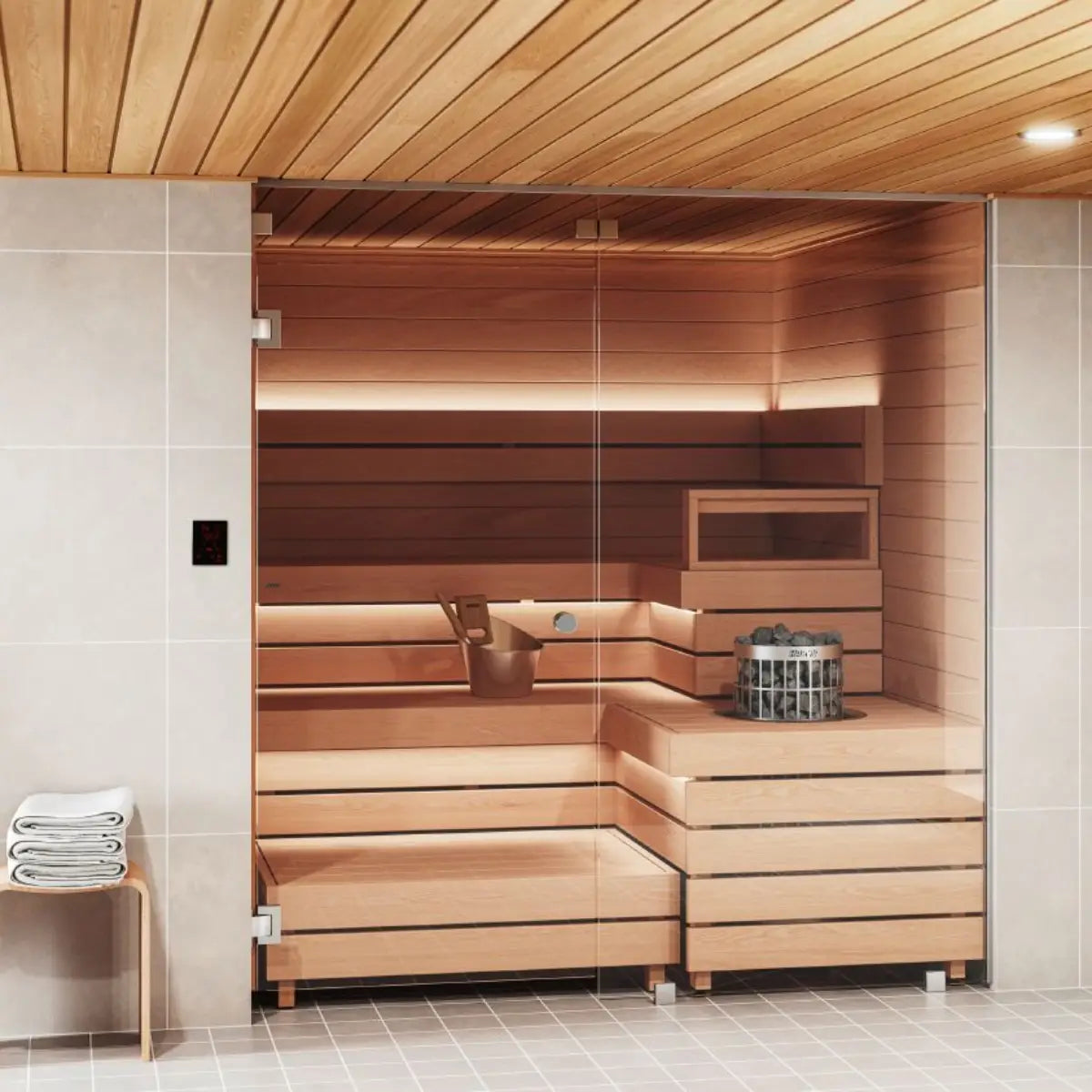 Harvia Cilindro PC90 9KW Sauna Heater with Built in Controls(282 Harvia Cilindro PC90 9KW Sauna Heater with Built in Controls(282