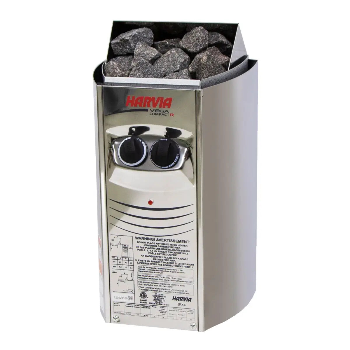 Harvia Vega Compact 1.9 kW Sauna Heater (Built-In Control)