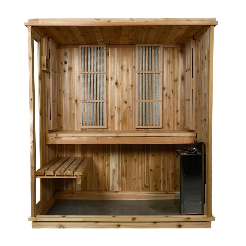 Almost Heaven Auburn 3 Person Indoor Sauna Respite Series Rustic Cedar,Fir Almost Heaven Sauna Hybrid_Auburn_1.webp