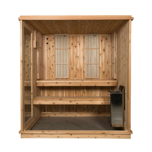 Almost Heaven Grayson 4 Person Indoor Sauna Respite Series Rustic Cedar,Fir Almost Heaven Sauna Hybrid_Grayson_3.webp