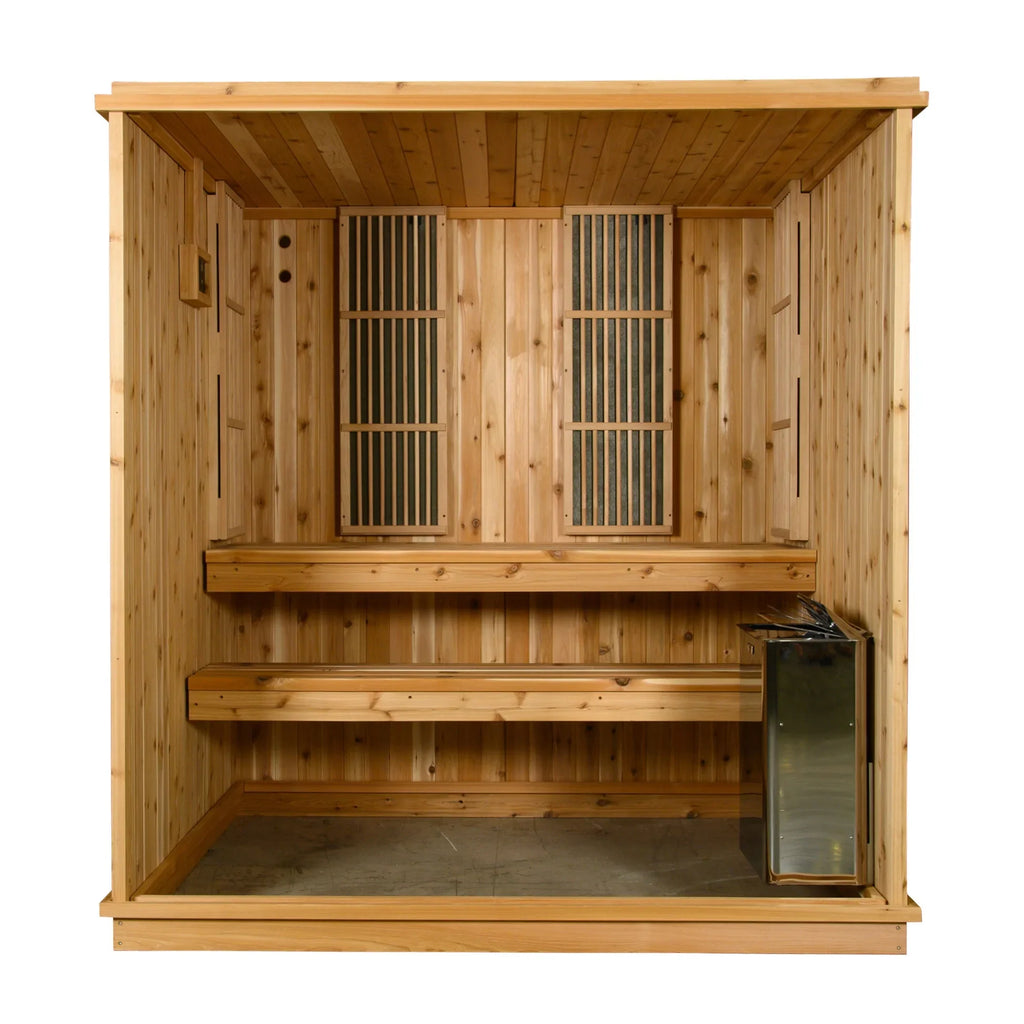 Almost Heaven Rainelle 4 Person Indoor Sauna Respite Series Rustic Cedar,Fir Almost Heaven Sauna Hybrid_Rainelle_4_abf35be6-c014-485d-819e-c65406aa3ea1.webp