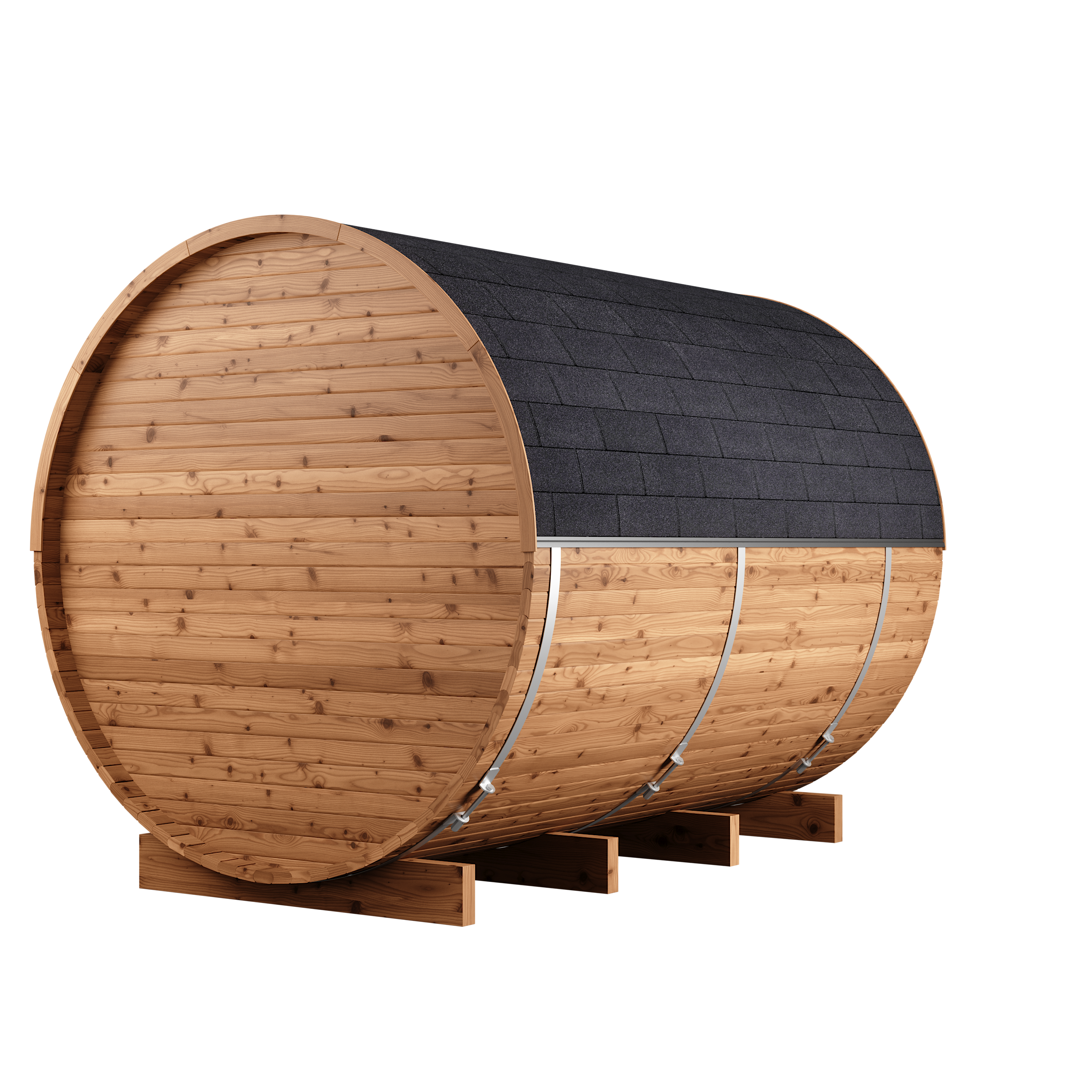Thermory 8 Person Barrel Sauna No 85 DIY Kit Thermally Modified Spruce Thermory Left_1f993fb1-ee66-44c3-a1a7-4d482e57c9b3.png