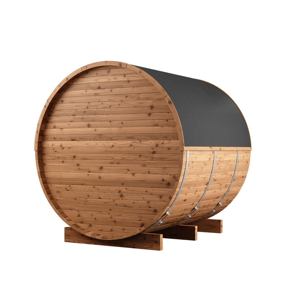 Thermory 4 Person Barrel Sauna No 61 DIY Kit with Porch Thermally Modified Spruce Thermory Left_PVC_2bab08f6-eca7-40fe-8a85-0e2310bee07f.png