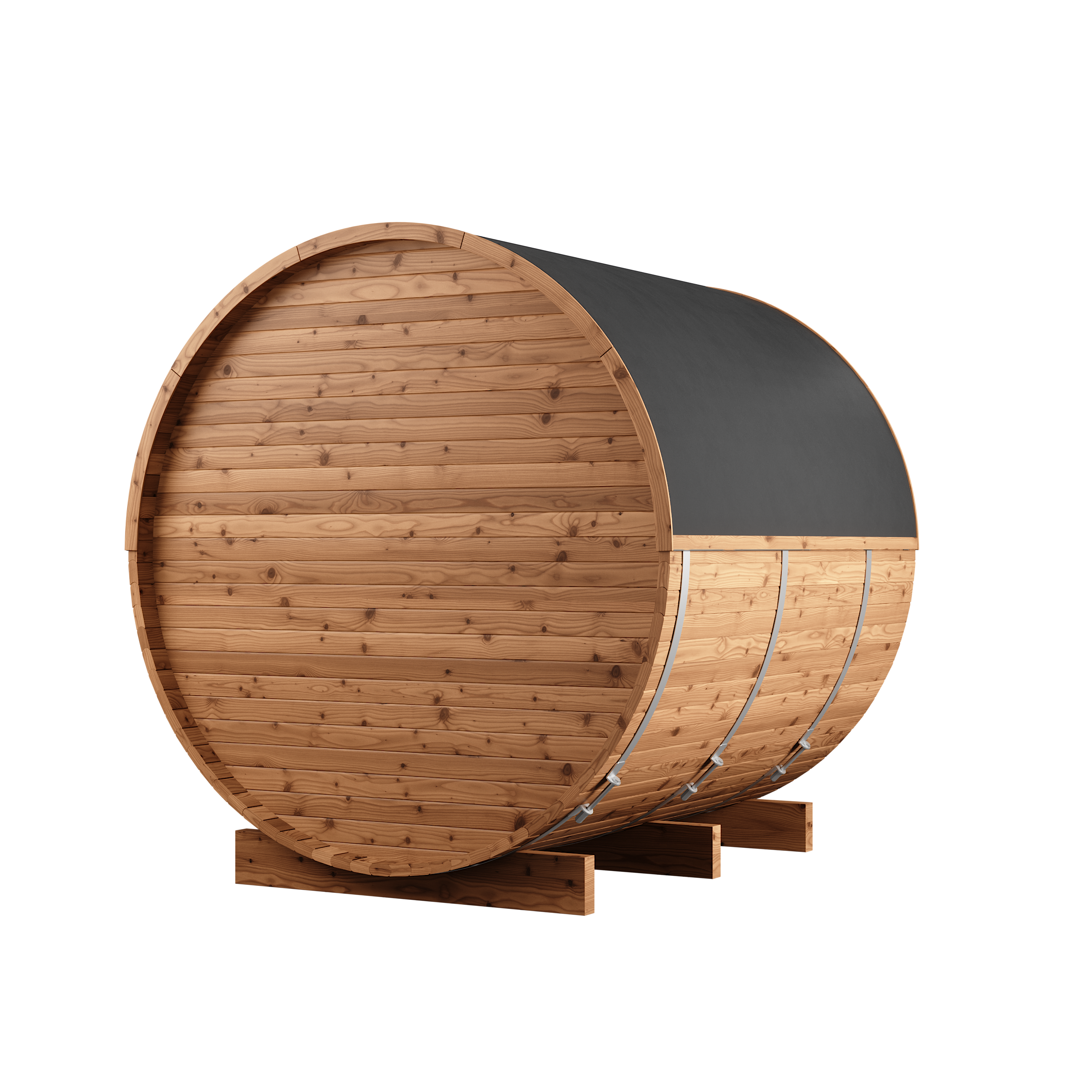 Thermory 4 Person Barrel Sauna No 61 DIY Kit with Porch Thermally Modified Spruce Thermory Left_PVC_2bab08f6-eca7-40fe-8a85-0e2310bee07f.png