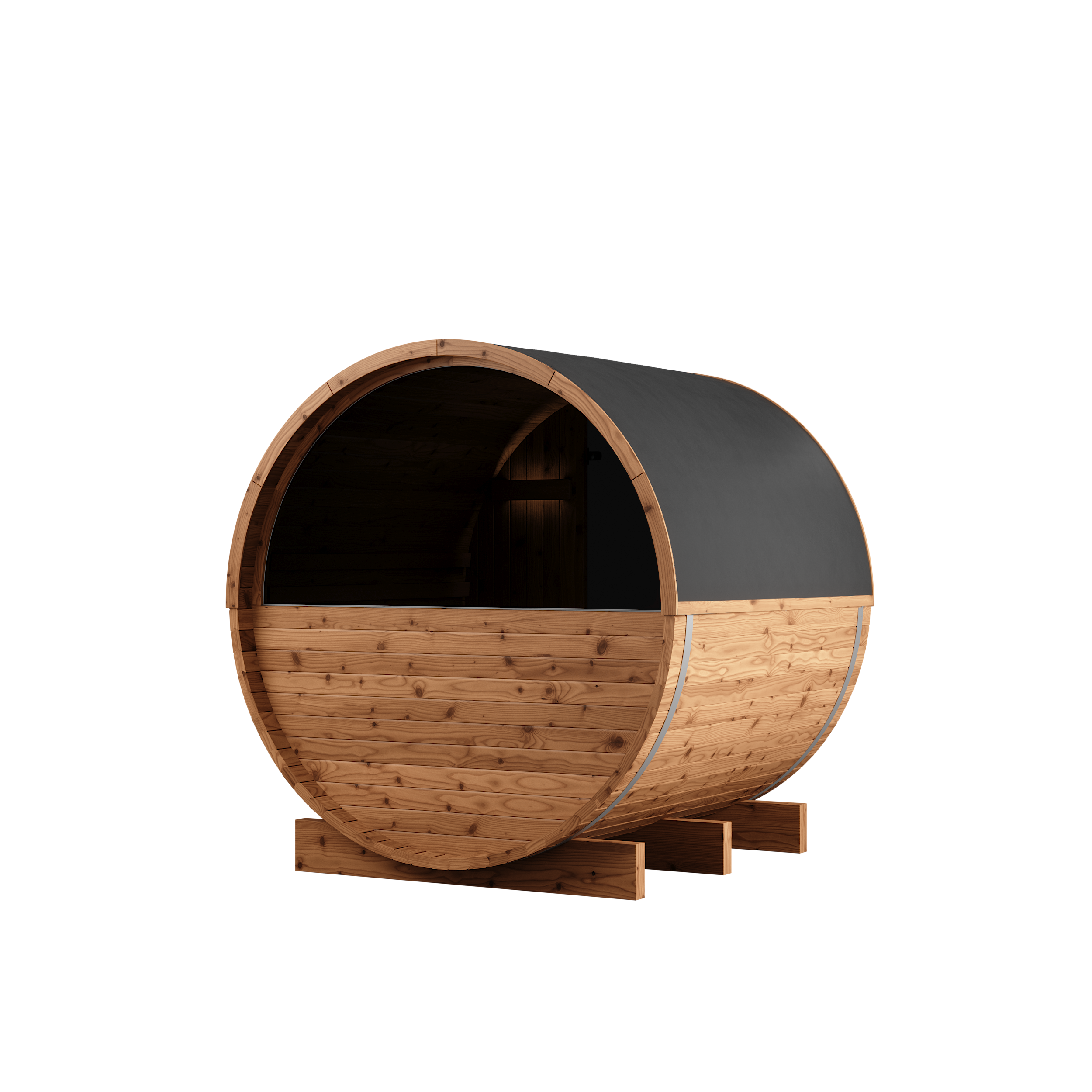 Thermory 4 Person Barrel Sauna No 52 DIY Kit with Window Thermally Modified Spruce,Thermally Modified Spruce - Ignite Thermory Left_PVC_312444f2-8575-4633-b084-d7a68757b63c.png