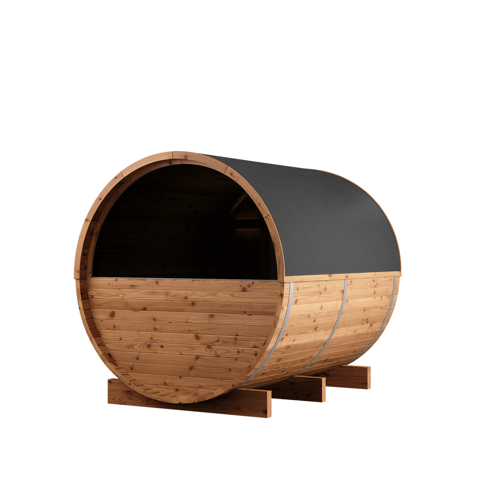Thermory 6 Person Barrel Sauna No 50 DIY Kit with Window Thermally Modified Spruce Thermory Left_PVC_8862f50c-1ed1-4a5f-943c-b8656bf29f08.png