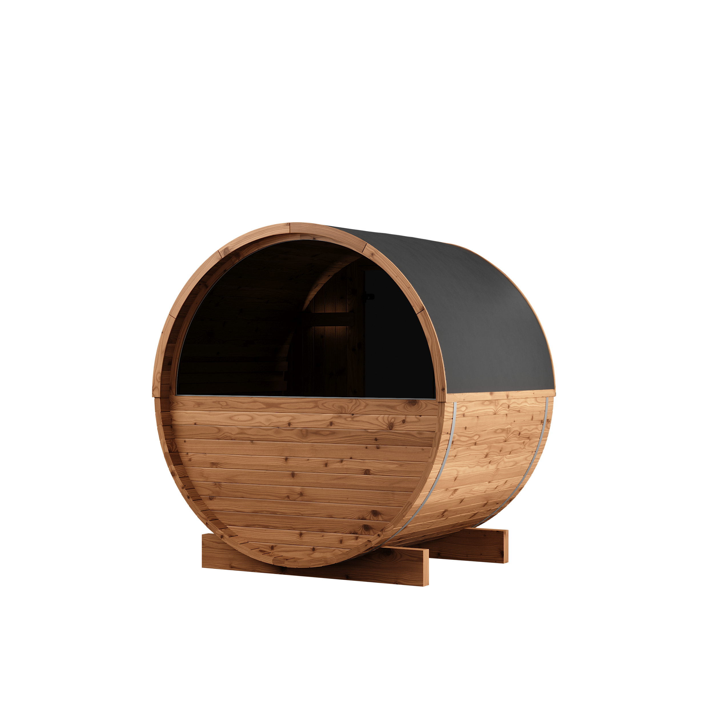 Thermory 2 Person Barrel Sauna No 54 DIY Kit with Window Thermally Modified Spruce,Thermally Modified Spruce - Ignite Thermory Left_pvc.png