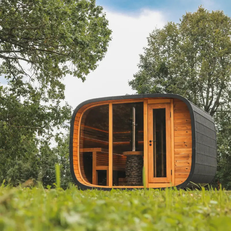 Leil Round Cube Double Outdoor Sauna