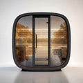 Leil Round Cube Mini Outdoor Sauna