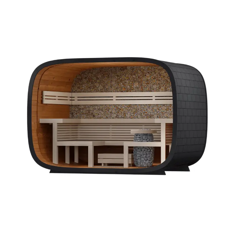 Leil Round Cube Relax Outdoor Sauna
