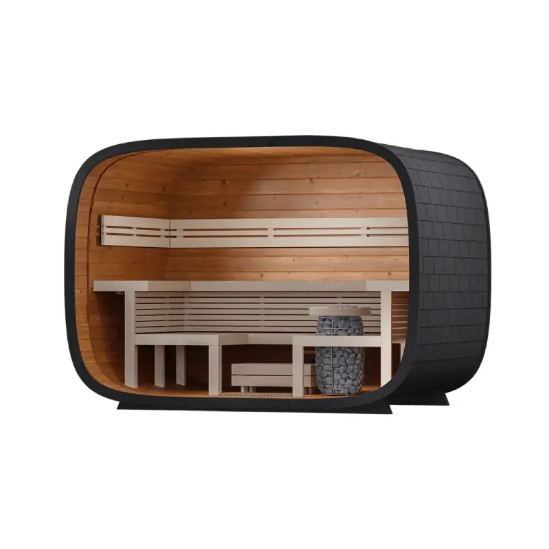 Leil Round Cube Relax Outdoor Sauna