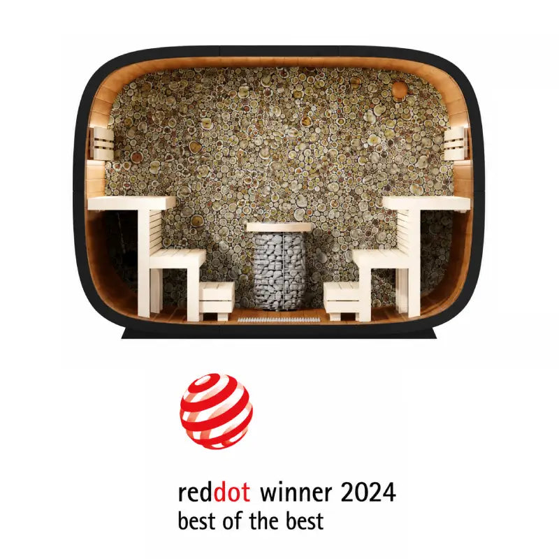 Leil Round Cube Single Outdoor Sauna