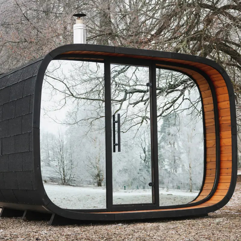Leil Round Cube Single Outdoor Sauna