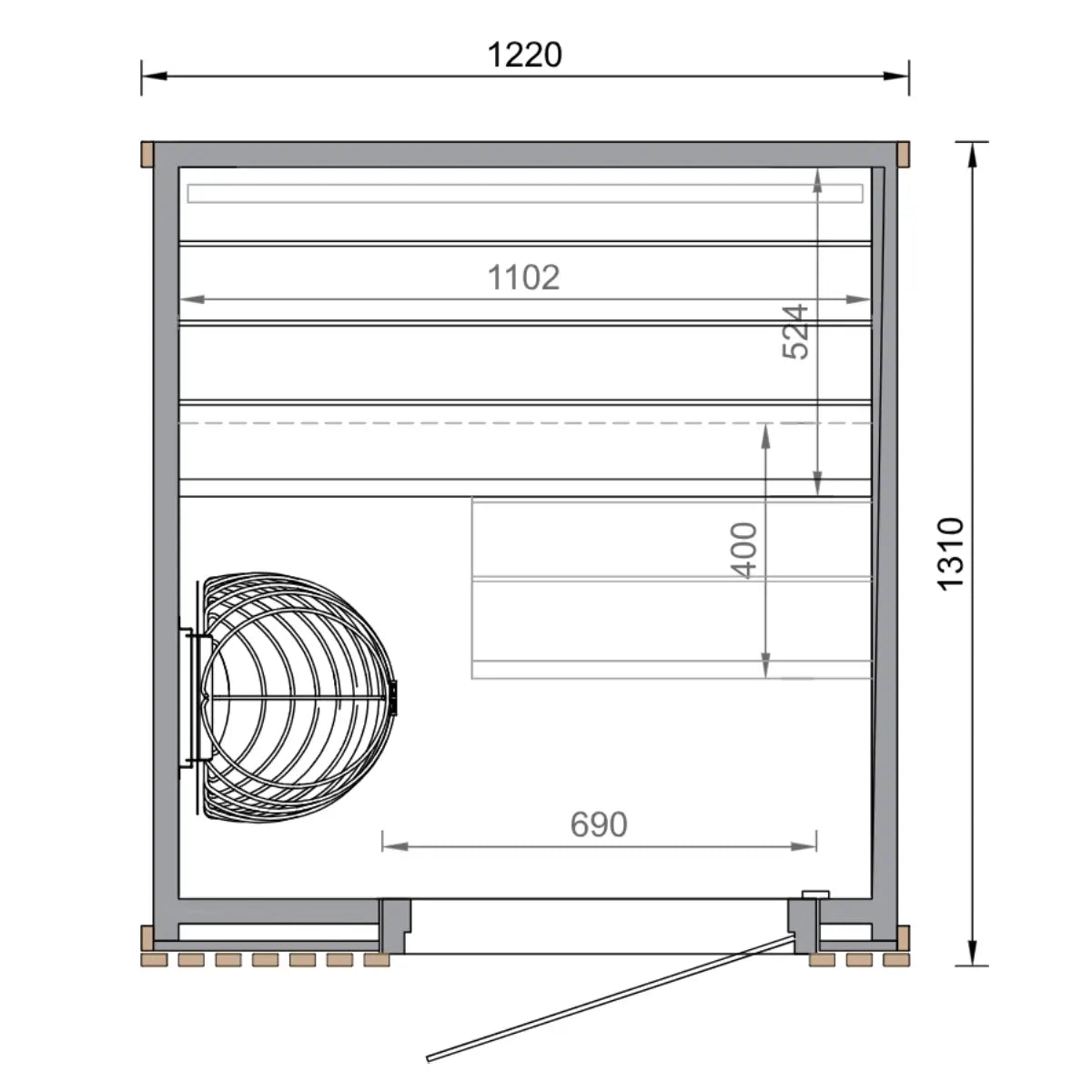 Leil® Como 1-120 1 Person Indoor Sauna Kit Leil® Saunas Leil_Como1-1201PersonIndoorSaunaKit.webp