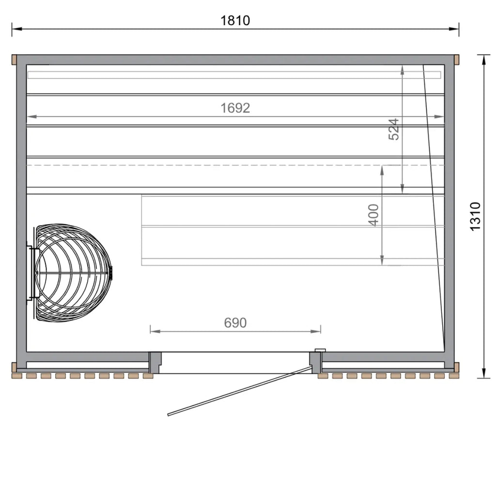Leil® Como 3-180 3 Person Indoor Sauna Kit Leil® Saunas Leil_Como3-1803PersonIndoorSaunaKit.webp