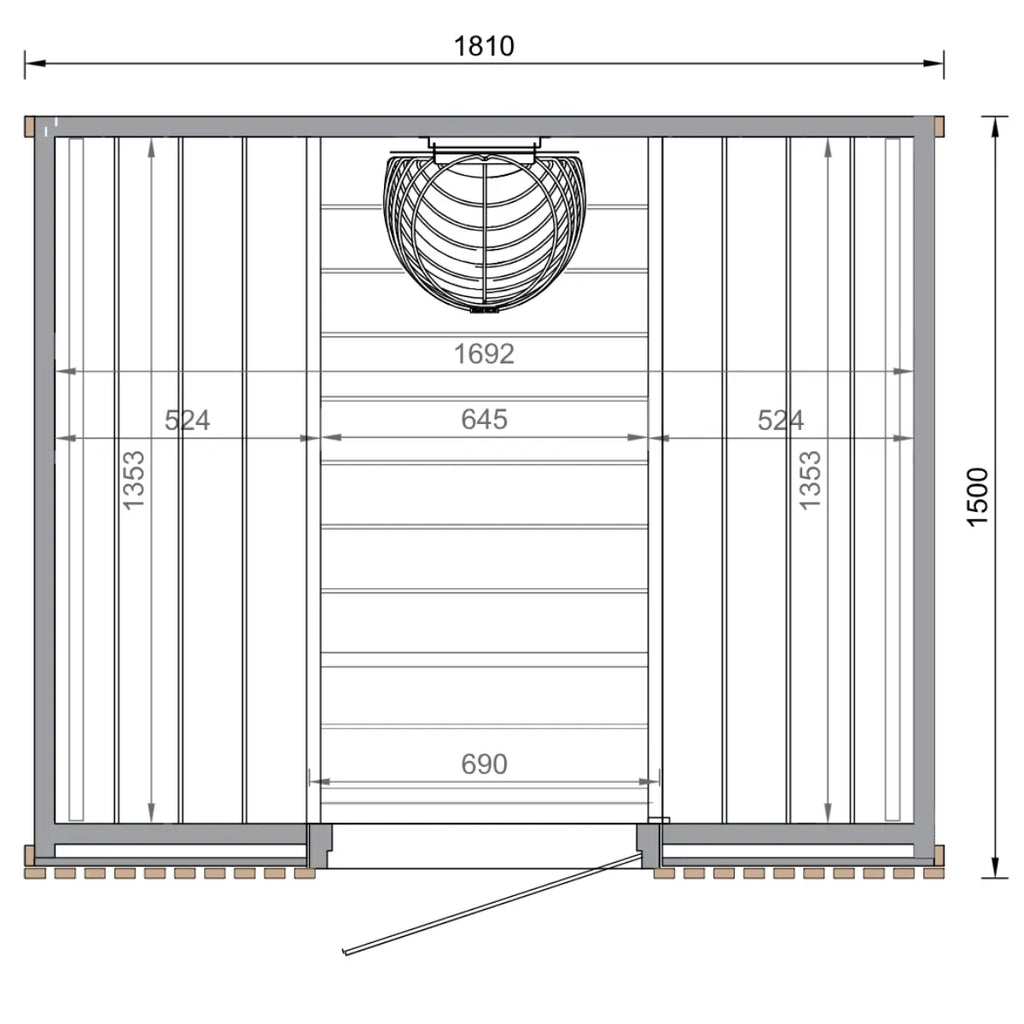 Leil® Como 4-180 4 Person Indoor Sauna Kit Leil® Saunas Leil_Como4-1804PersonIndoorSaunaKit.webp