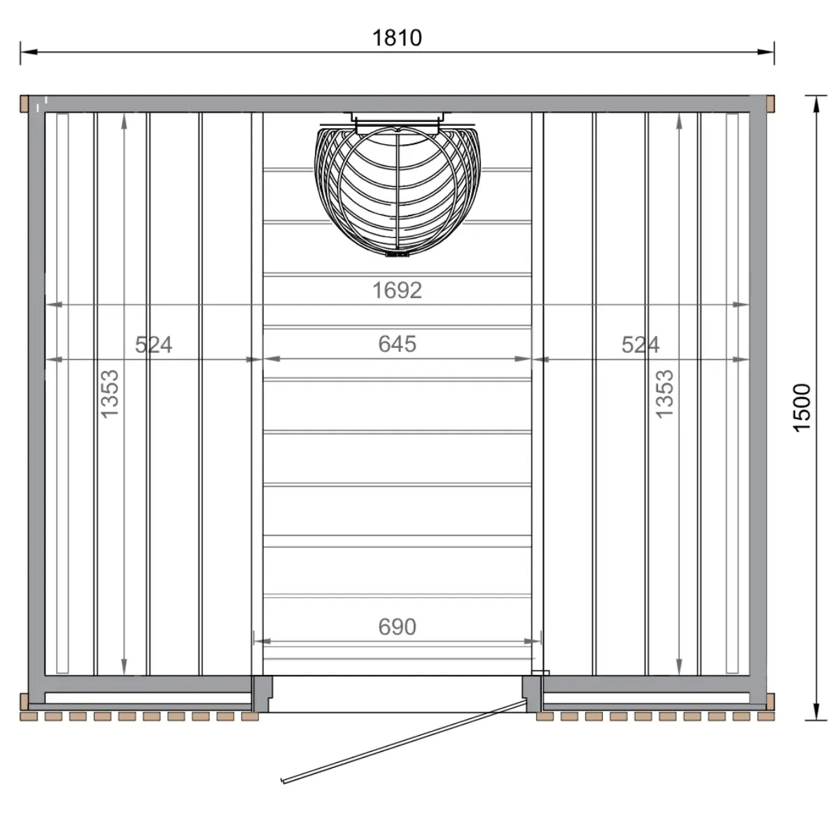 Leil® Como 4-180 4 Person Indoor Sauna Kit Leil® Saunas Leil_Como4-1804PersonIndoorSaunaKit.webp