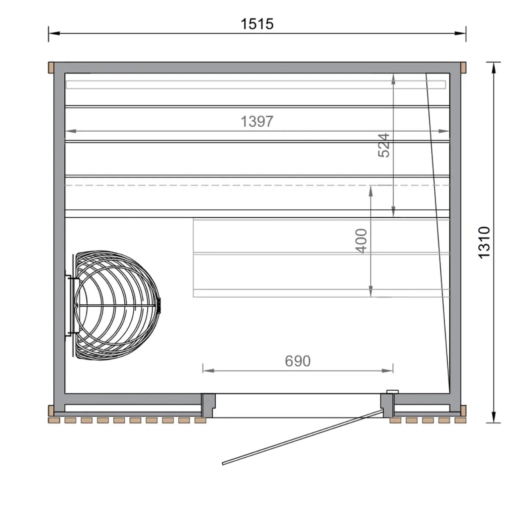 Leil® Como 2-150 2 Person Indoor Sauna Kit Leil® Saunas Leil_Como_2-150_2_Person_Indoor_Sauna_Kit.webp