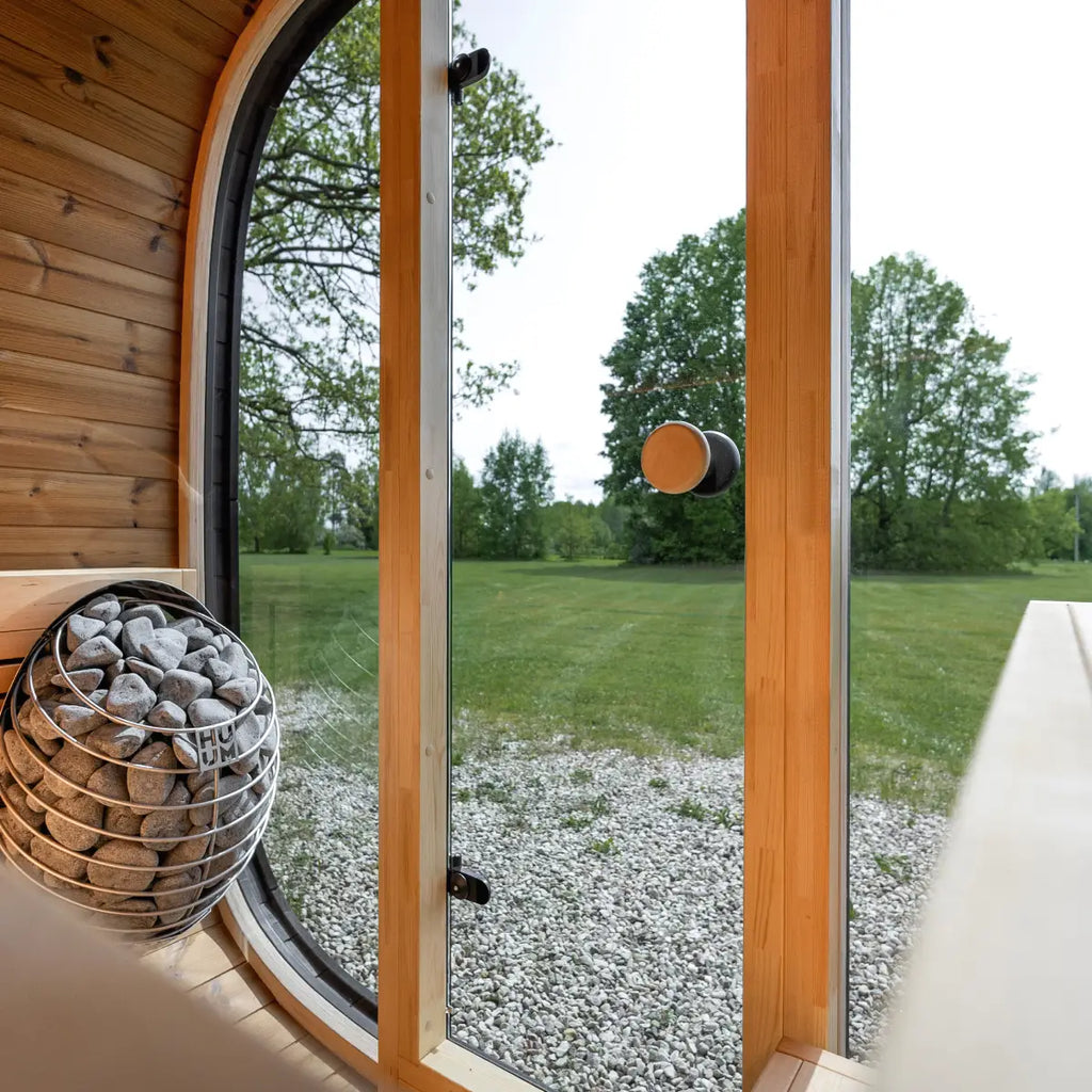 Leil® Black Cube 4 Person Outdoor Sauna Kit