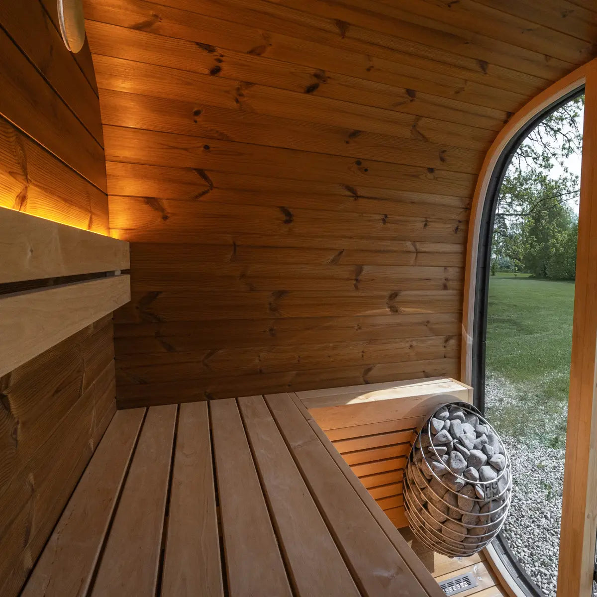 Leil® Black Cube 4 Person Outdoor Sauna Kit