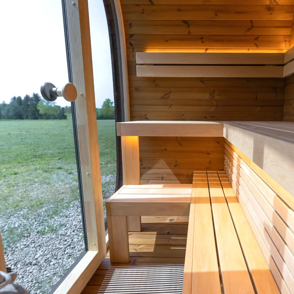 Leil® Black Cube 4 Person Outdoor Sauna Kit